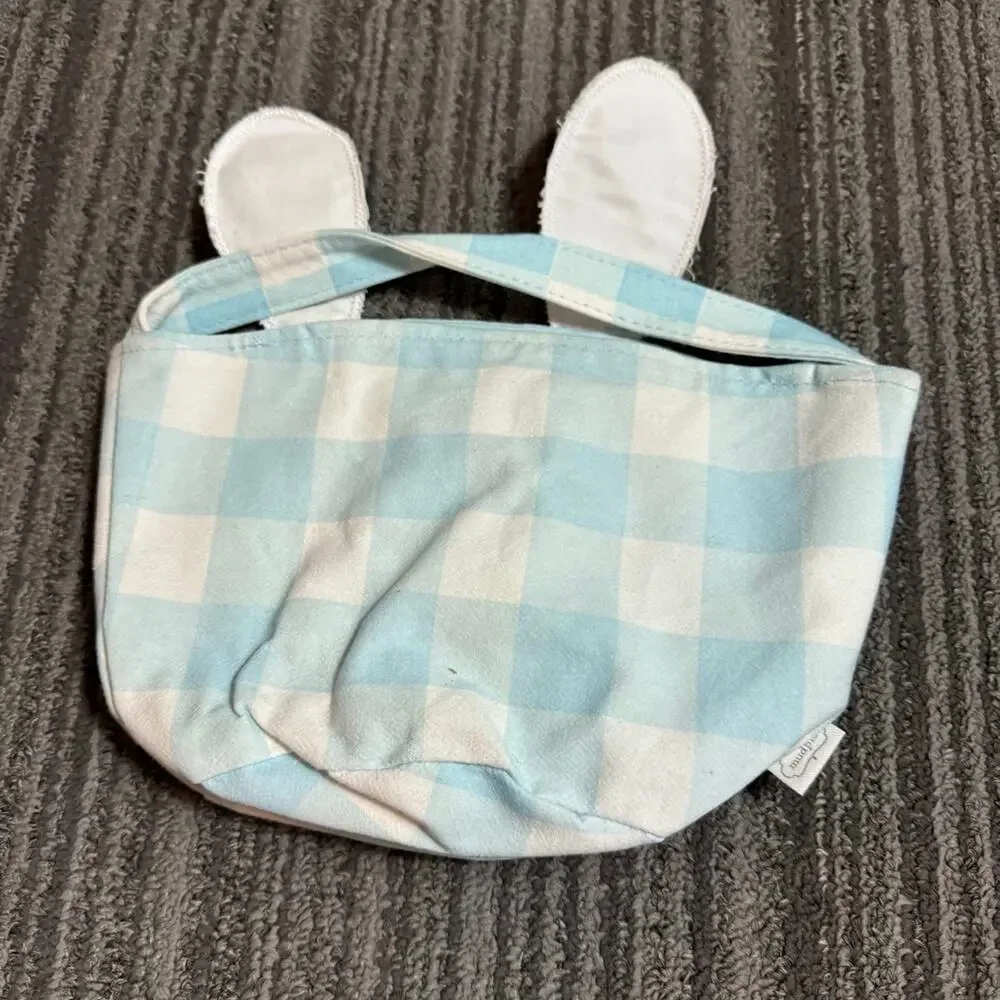 Mud Pie Boys Blue Gingham Bunny Easter Baskets Set of 2 NWT Nordstrom